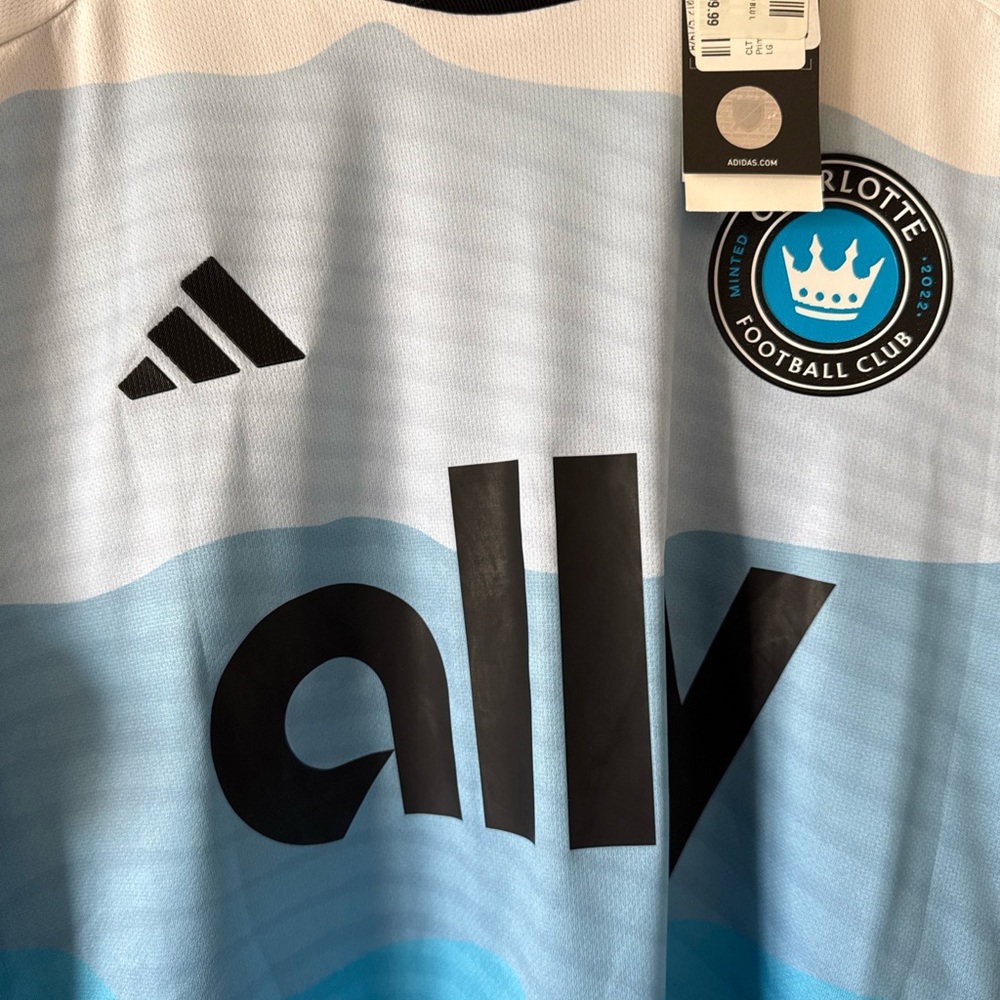 Men’s Adidas Enzo Copetti #9 Charlotte FC Jersey Authentic 24/25  Sz L NWT RARE - Picture 2 of 7
